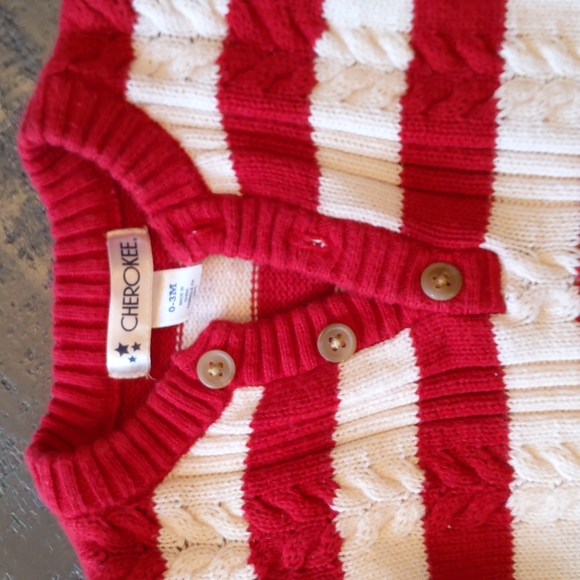 Cherokee stripe knit sweater romper - Picture 2 of 3